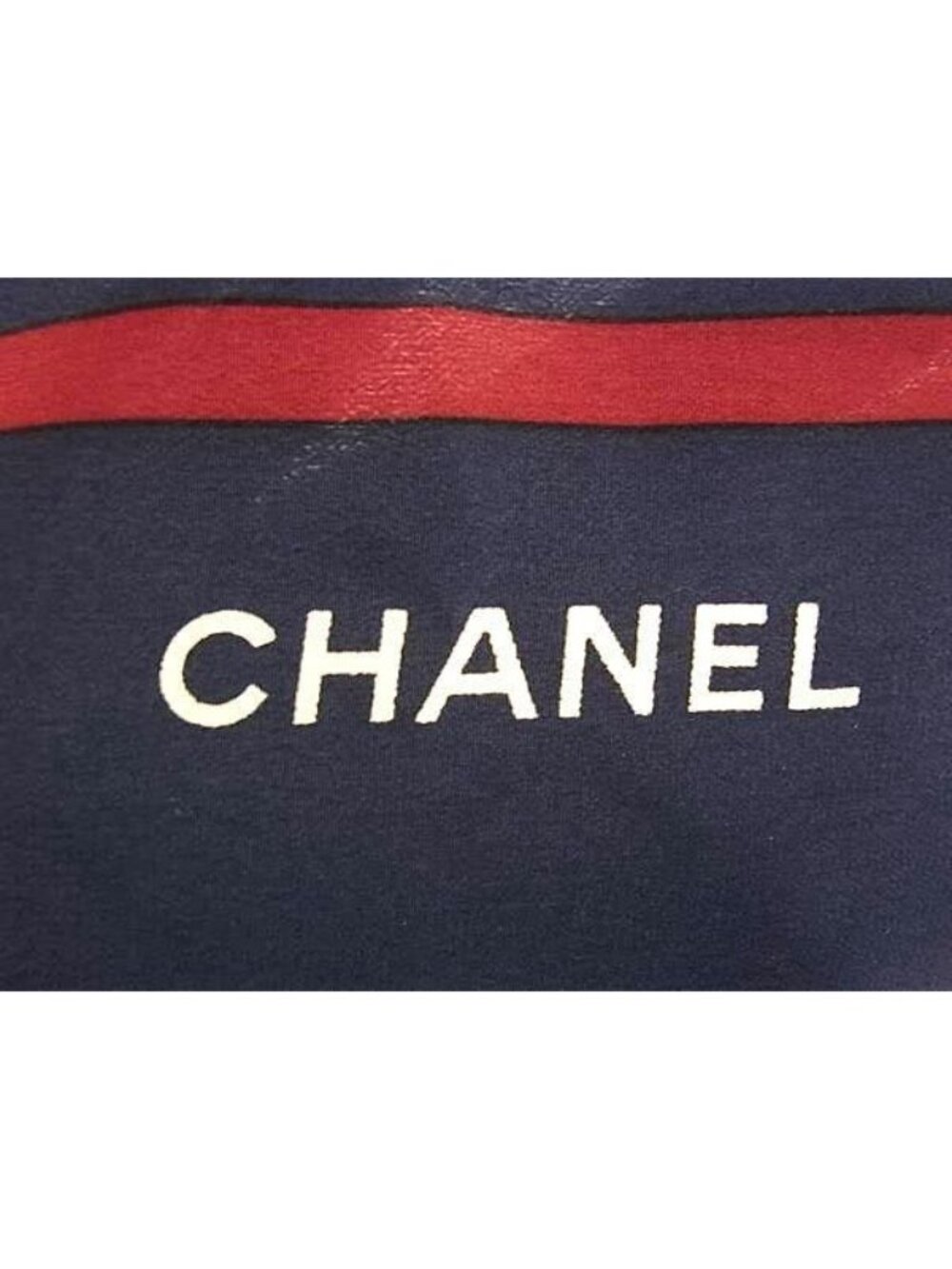 Chanel Shawl Navy Multicolor Silk 100% Large Geometric Pattern Scarf - Picture 4 of 5
